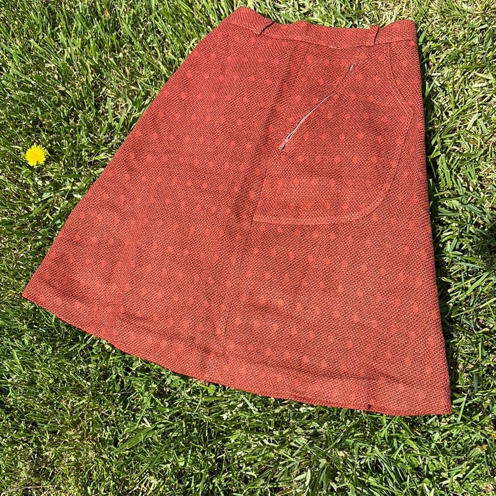 Elegant Rust Skirt Vintage Peerless Sportswear